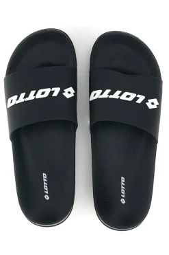 Ciabatte nere con fascia logo Lotto L97Y914