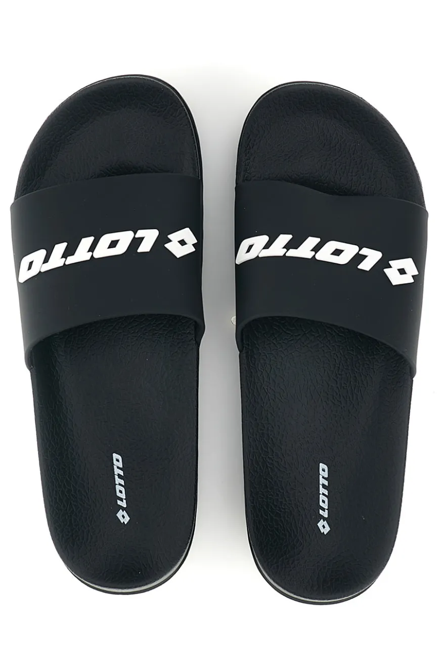Ciabatte nere con fascia logo Lotto L97Y914