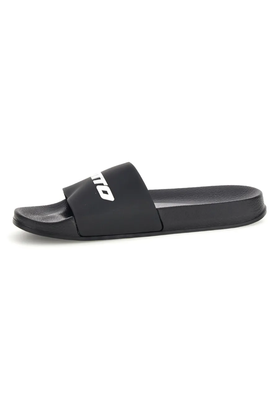 Ciabatte nere con fascia logo Lotto L97Y914