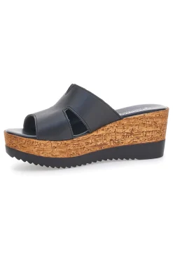 Ciabatte Nere Con Fascia in Pelle e Platform Alto PITTARELLO 342070428