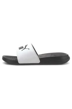 Ciabatte nere con fascia bianca Puma Popcat 20 Jr