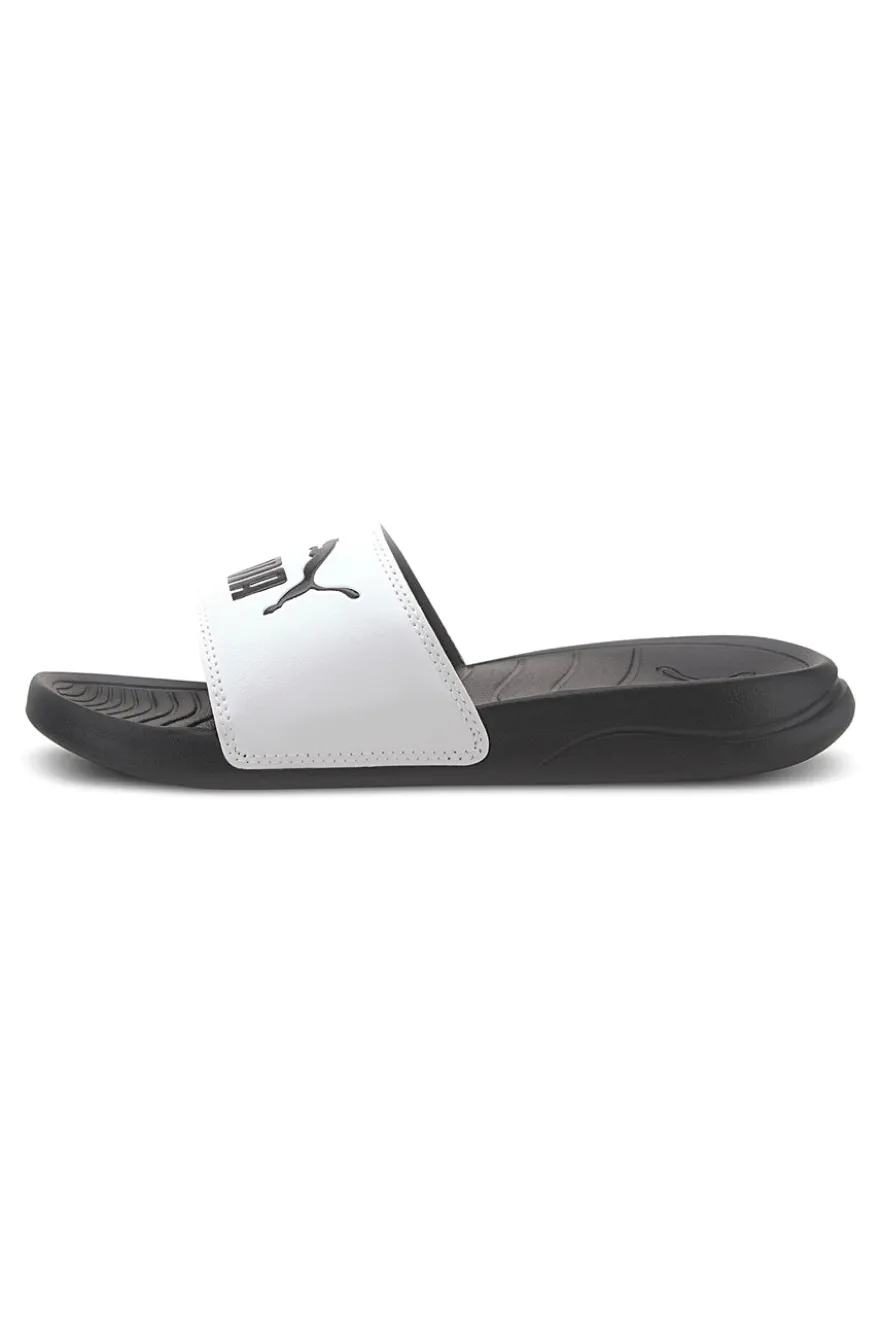 Ciabatte nere con fascia bianca Puma Popcat 20 Jr
