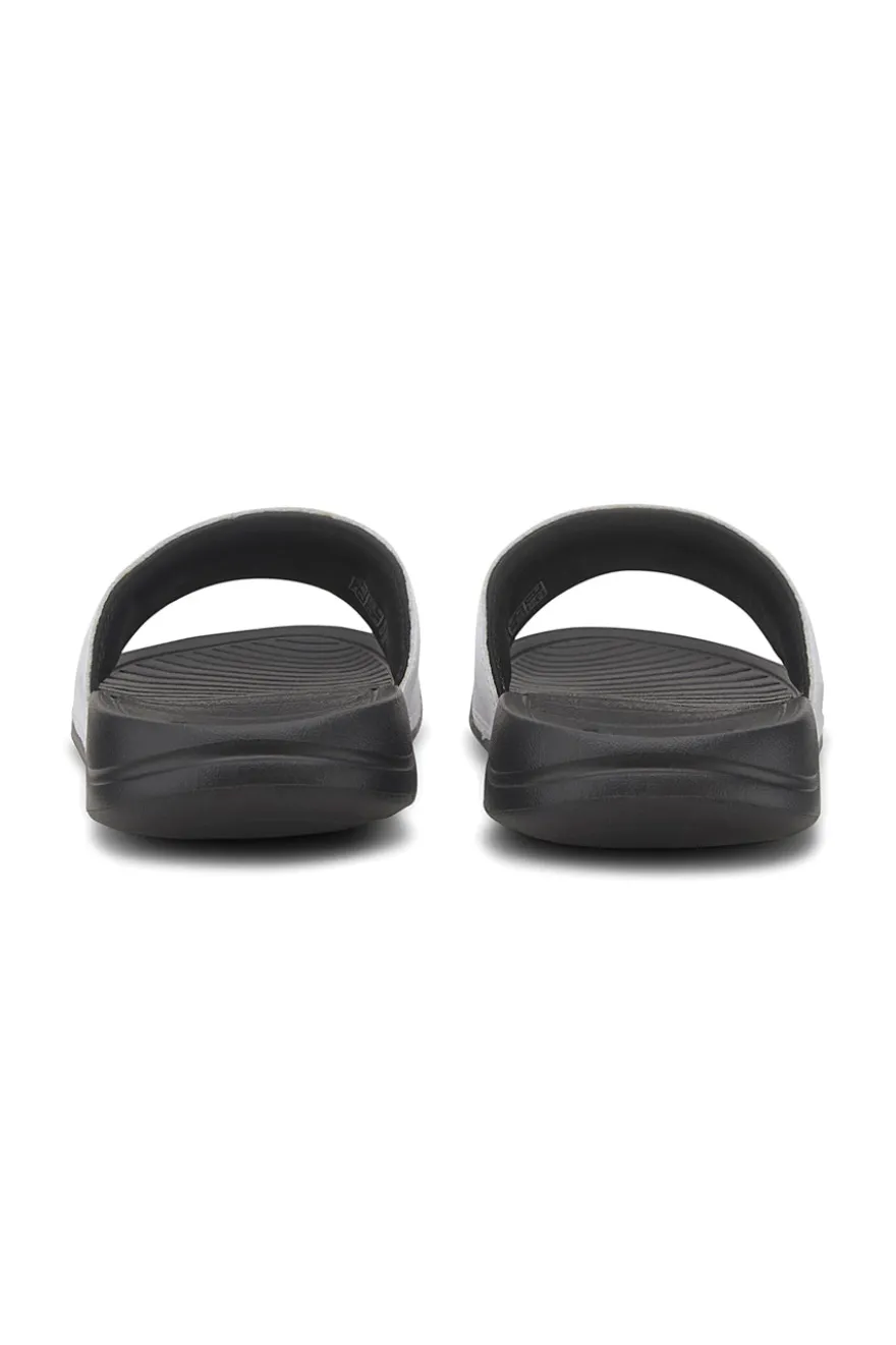 Ciabatte nere con fascia bianca Puma Popcat 20 Jr
