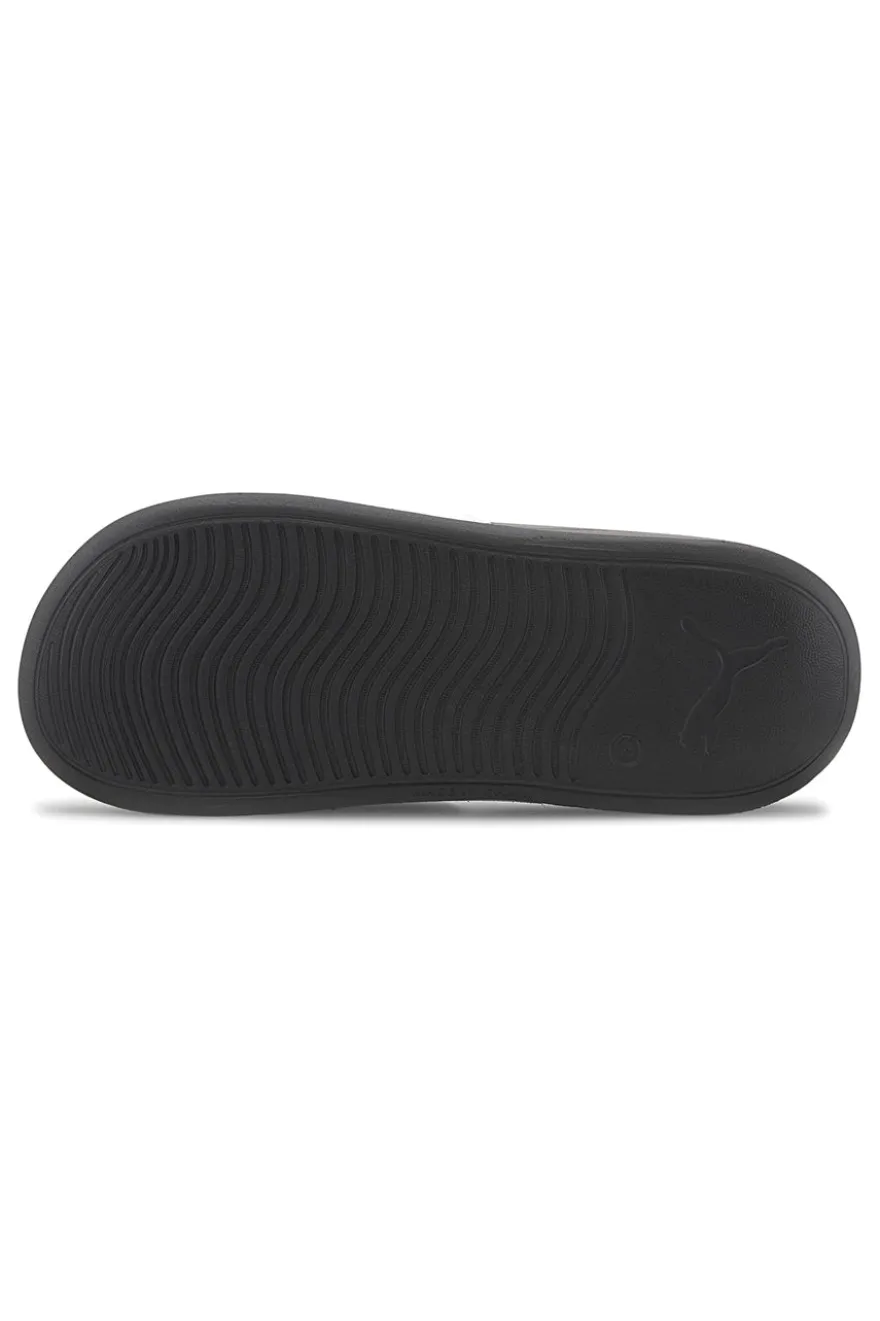 Ciabatte nere con fascia bianca Puma Popcat 20 Jr