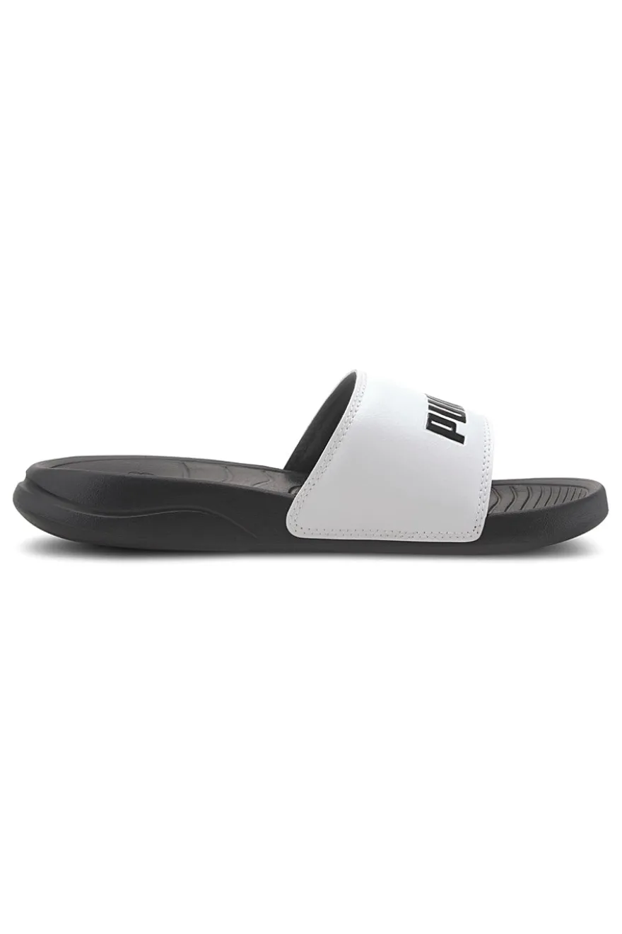 Ciabatte nere con fascia bianca Puma Popcat 20 Jr