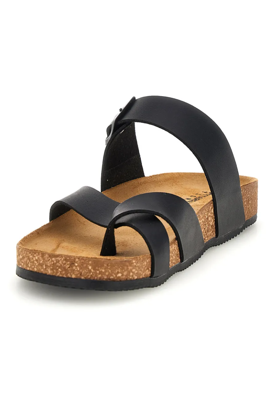 Ciabatte nere con fibbia Pittarello tierra 335A311SR
