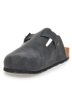 Ciabatte nere con fibbia in vera pelle Pittarello Tierra 335A013PR