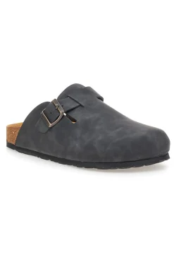 Ciabatte nere con fibbia in vera pelle Pittarello Tierra 335A013PR