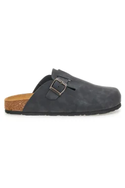 Ciabatte nere con fibbia in vera pelle Pittarello Tierra 335A013PR