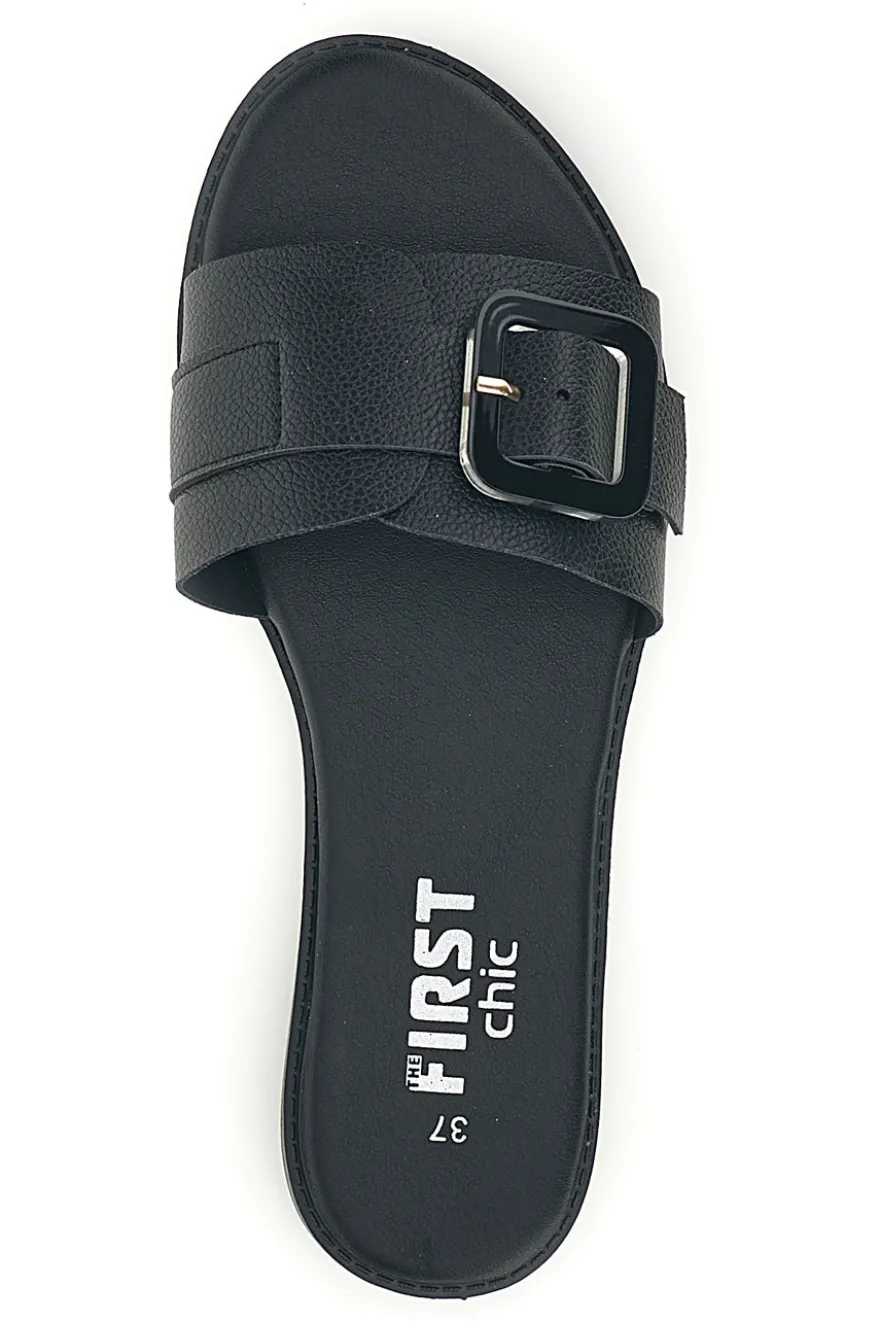 Ciabatte nere con fibbia The first PREA3710