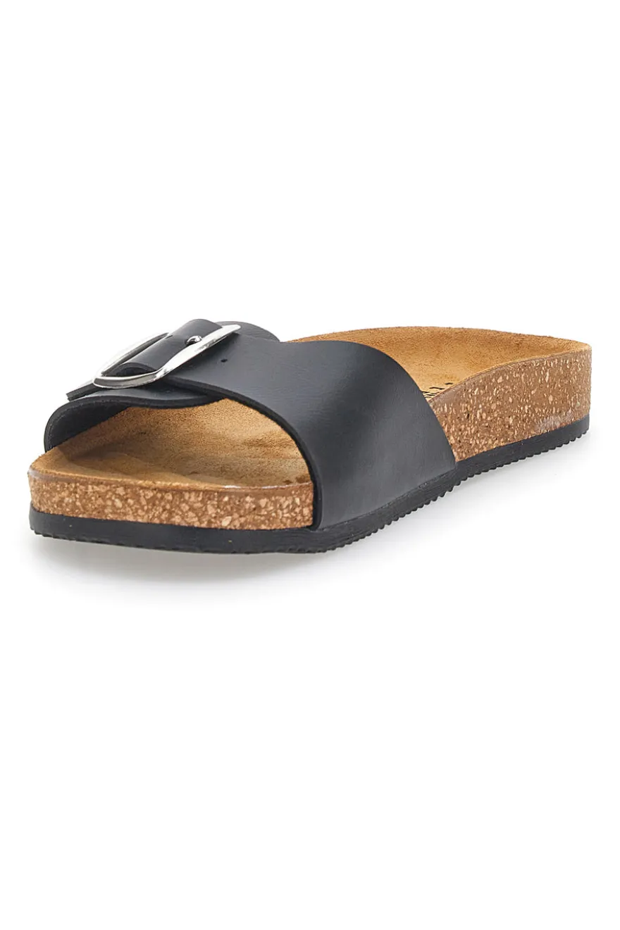 Ciabatte Nere con Fibbia Made in Italy PITTARELLO TIERRA 257A21030SR