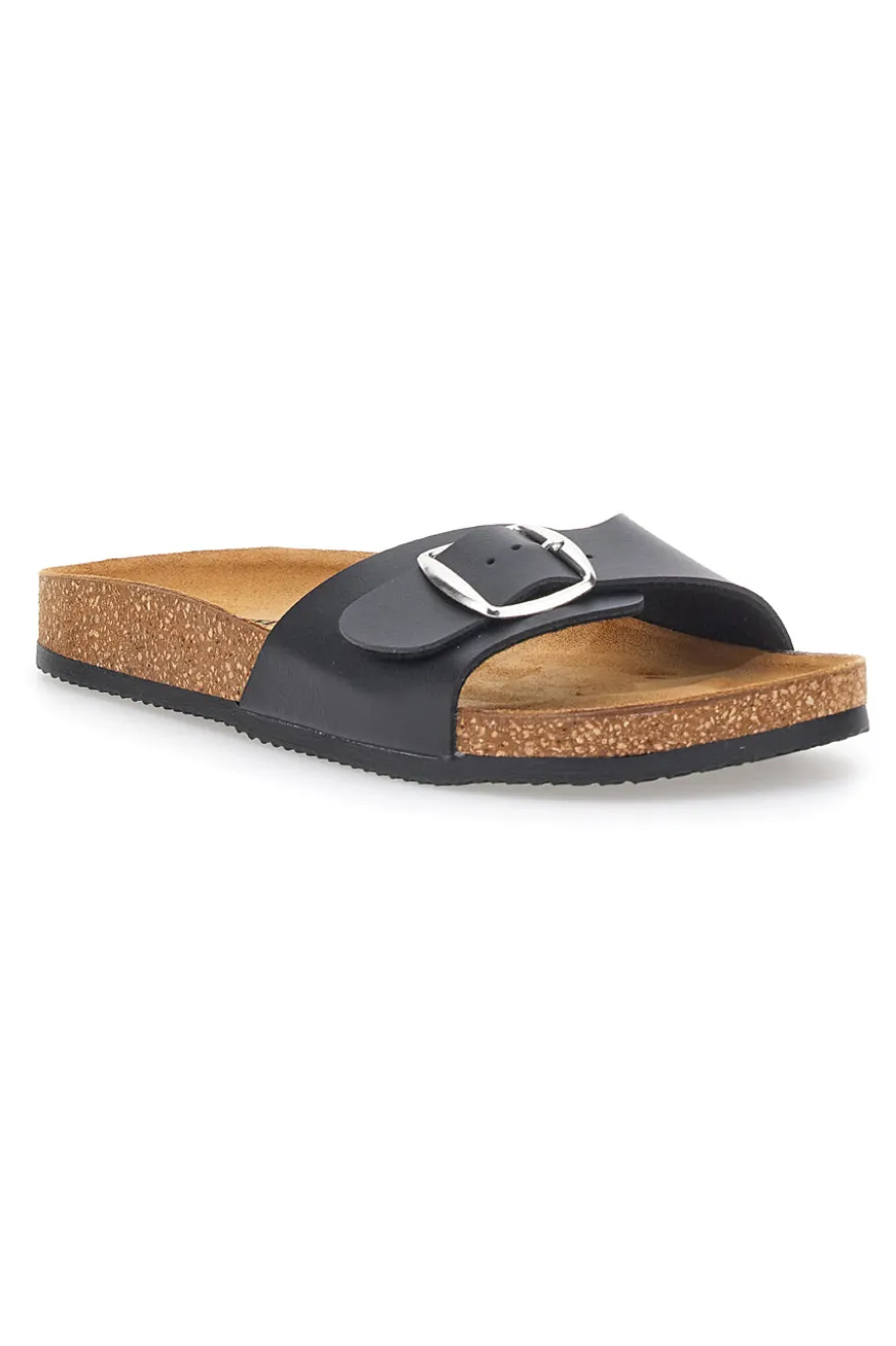 Ciabatte Nere con Fibbia Made in Italy PITTARELLO TIERRA 257A21030SR