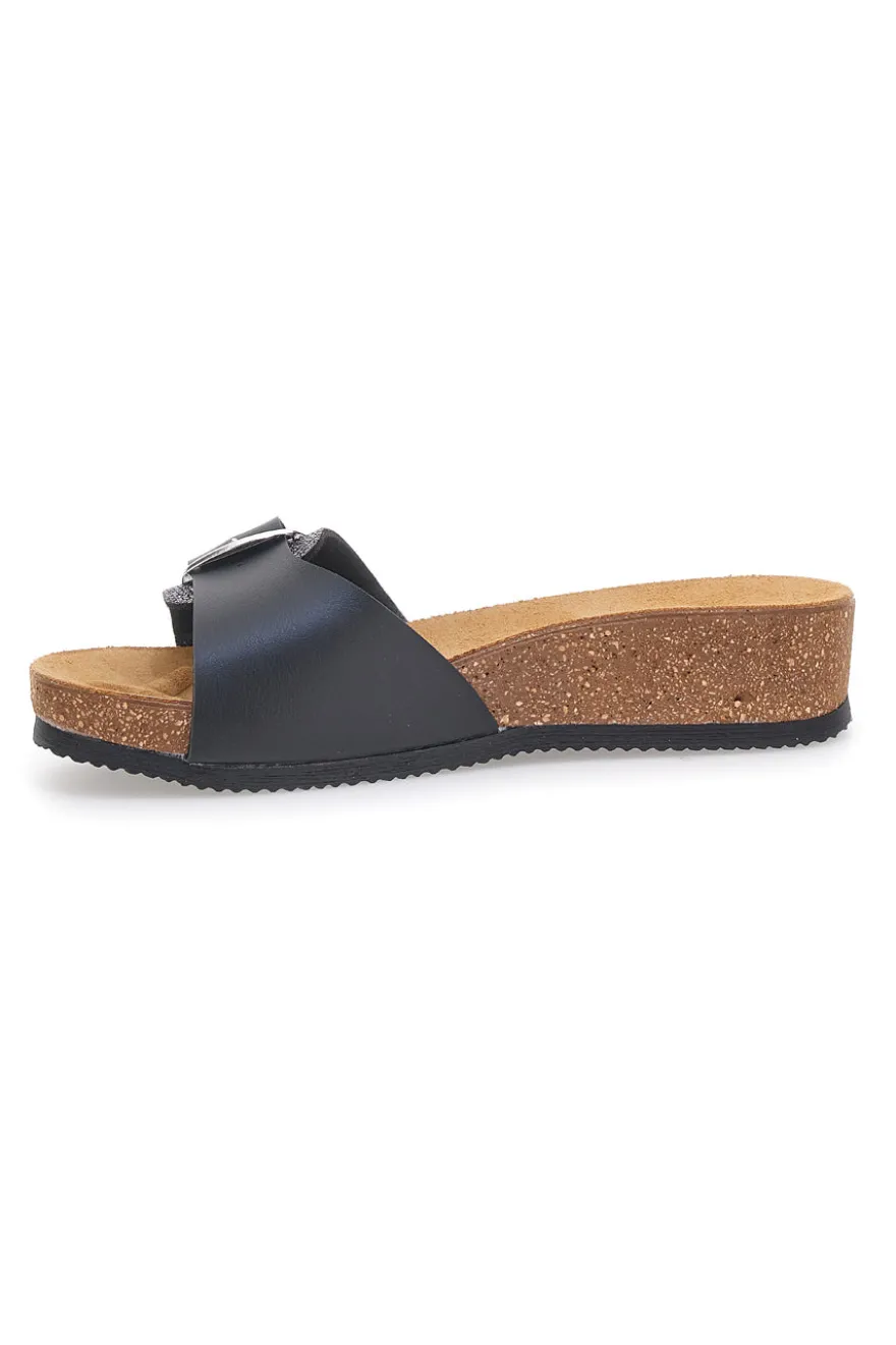 Ciabatte nere con fibbia regolabile PITTARELLO ECO 293A21030SR