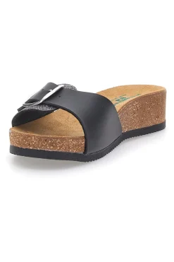 Ciabatte nere con fibbia regolabile PITTARELLO ECO 293A21030SR