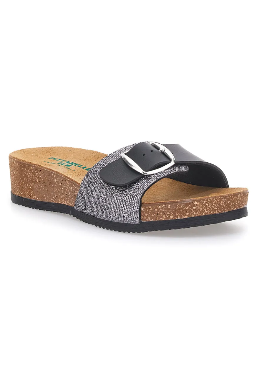 Ciabatte nere con fibbia regolabile PITTARELLO ECO 293A21030SR