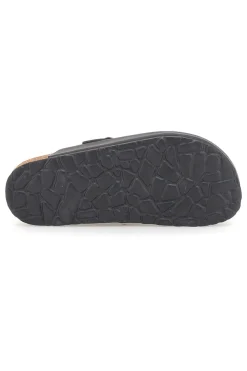 Ciabatte nere con fibbia in vera pelle Pittarello Tierra 335A013PR