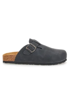 Ciabatte nere con fibbia in vera pelle Pittarello Tierra 335A013PR