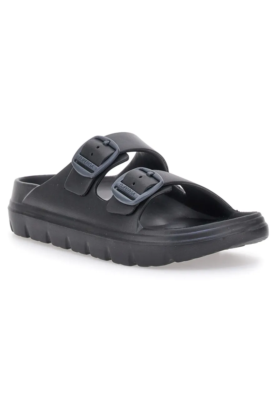 Ciabatte Nere Con Fibbie Superga 42127