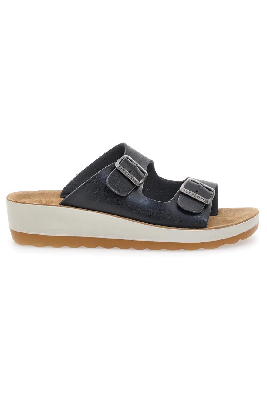 Ciabatte Nere Con Fibbie Fly Flot 42642