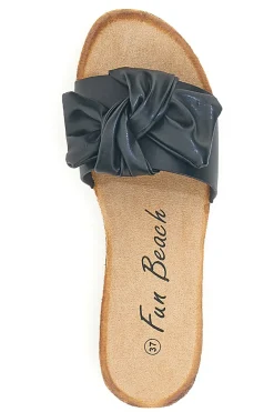 Ciabatte Nere con Fiocco FUN BEACH 14191