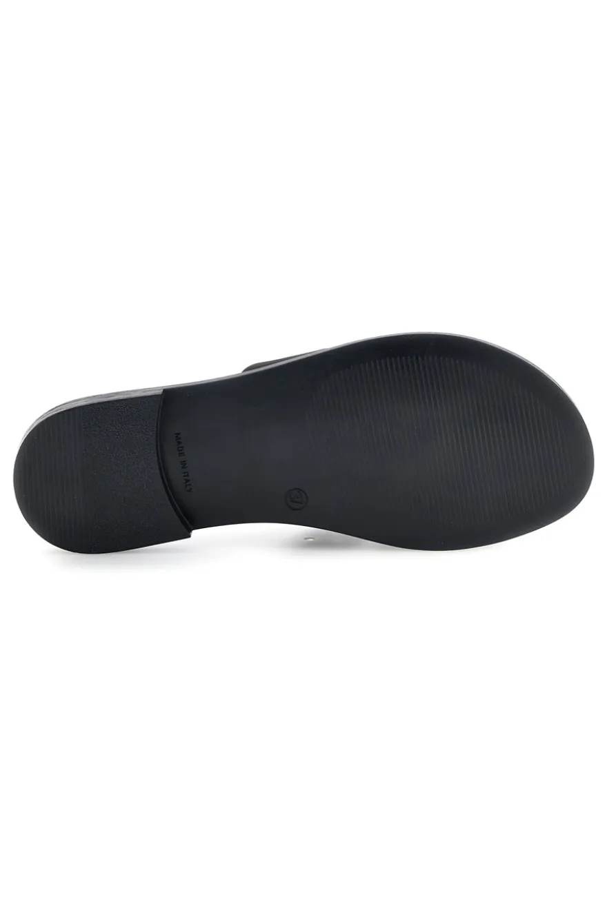 Ciabatte nere con inserti metallizzati Plocadi MAT12