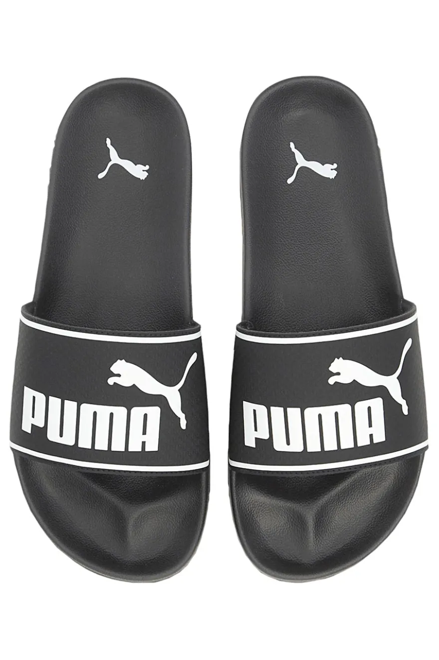 Ciabatte nere con logo bianco Puma Leadcat 2.0