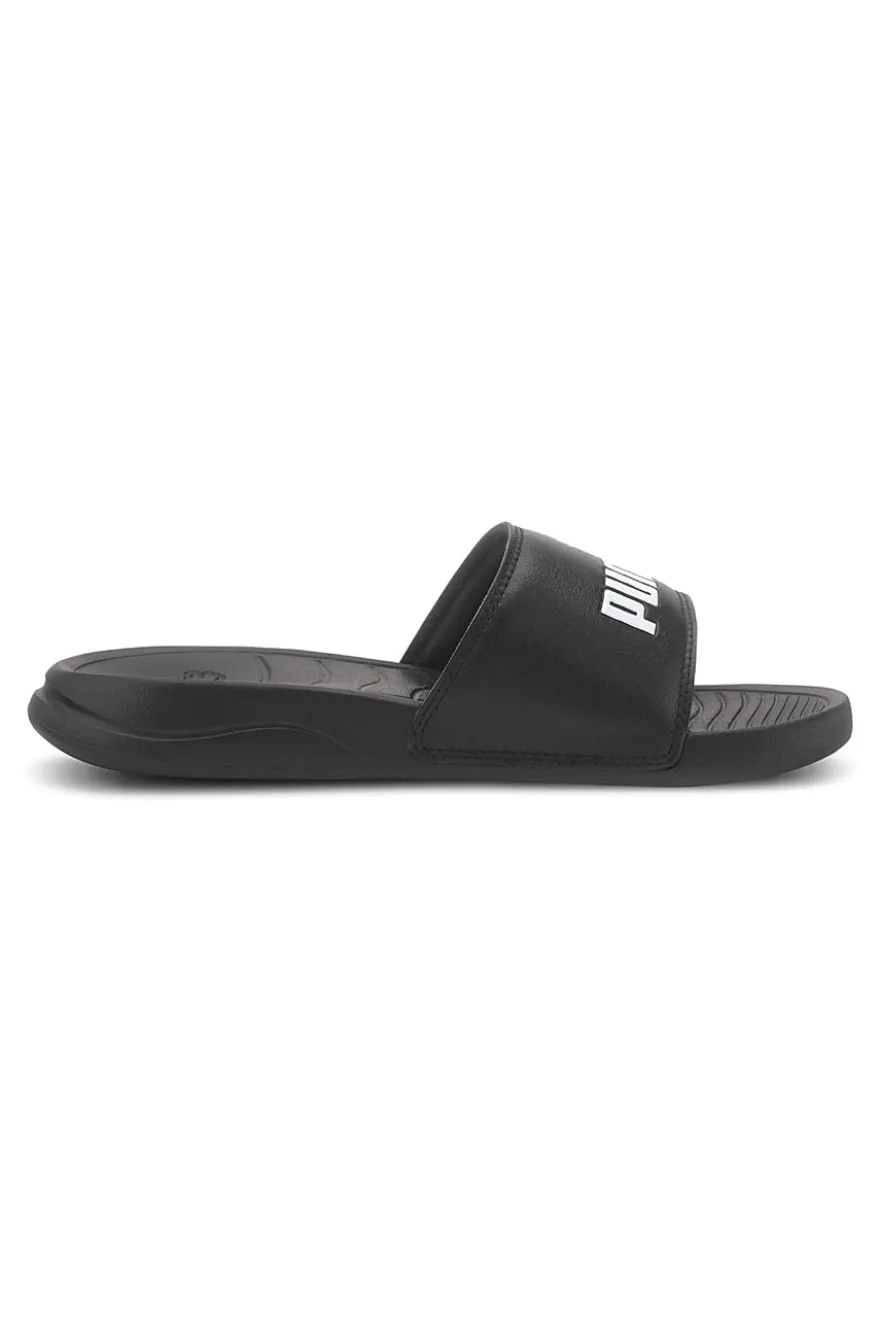 Ciabatte nere con logo bianco Puma Popcat 20 Jr