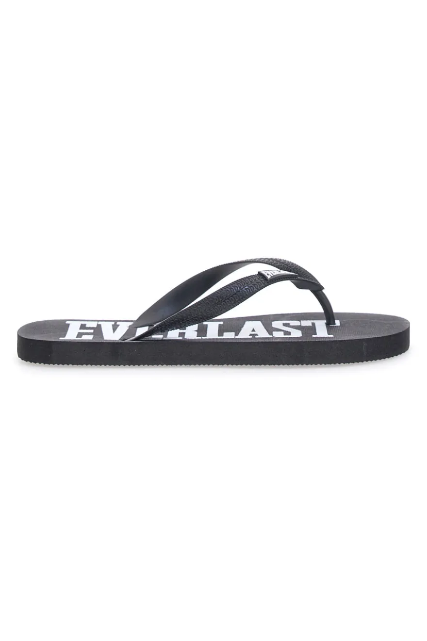 Ciabatte nere con logo bianco EVERLAST EV09