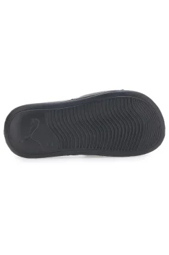Ciabatte nere con logo bianco Puma Popcat 20 jr