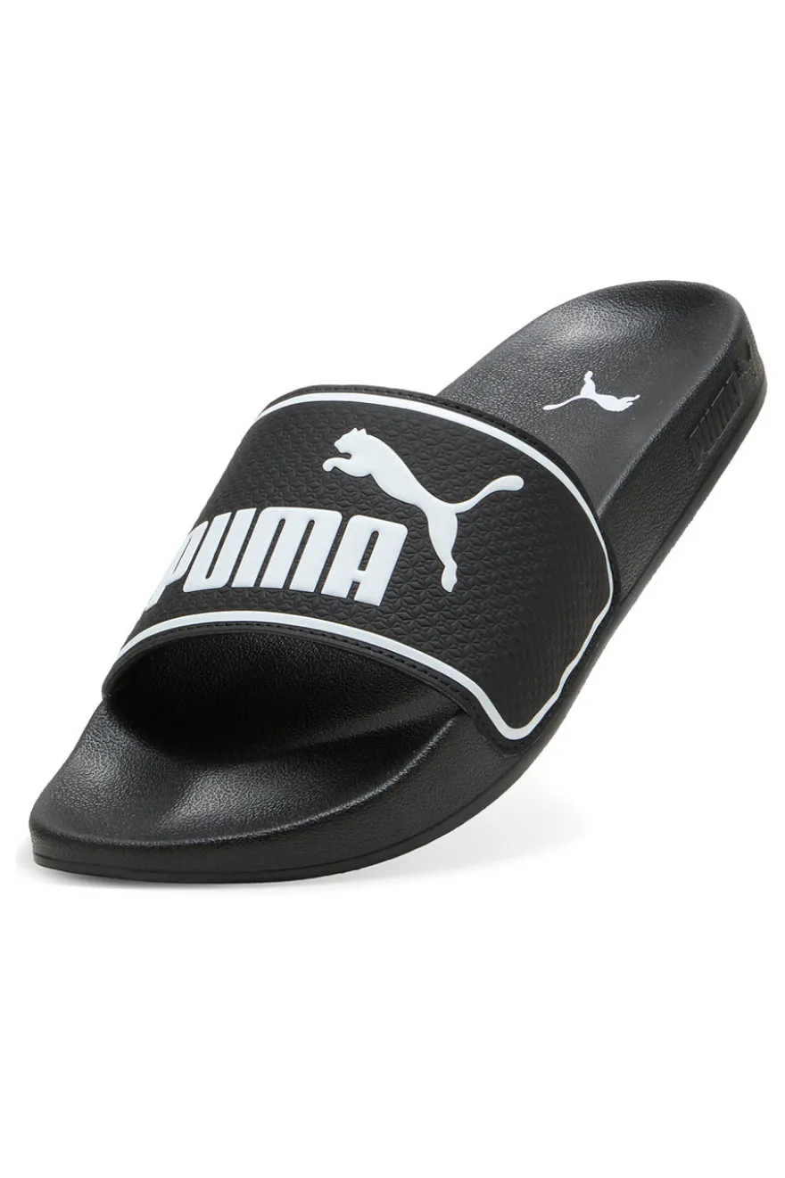 Ciabatte nere con logo bianco e fascia imbottita Puma Leadcat 2.0