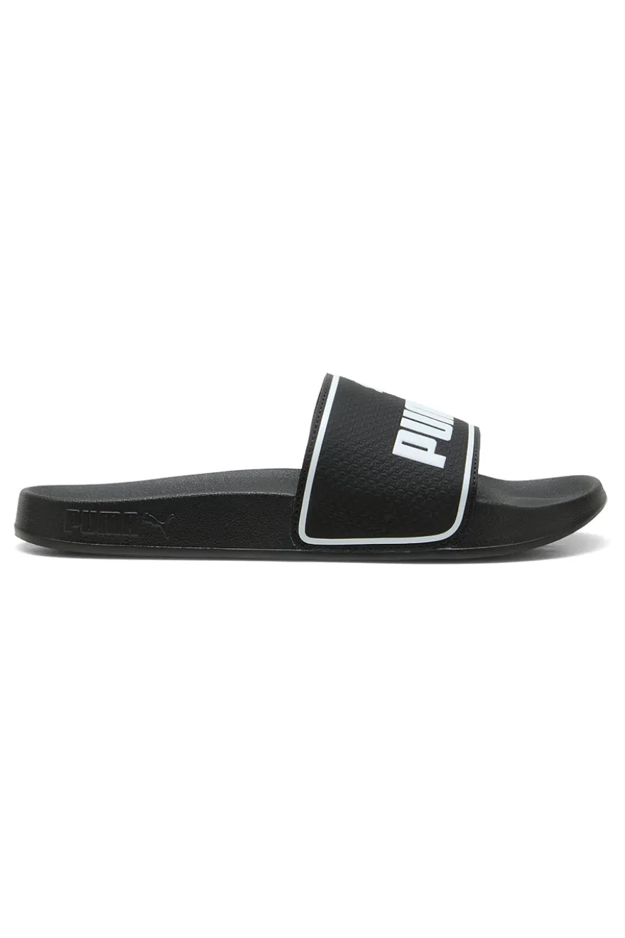 Ciabatte nere con logo bianco e fascia imbottita Puma Leadcat 2.0