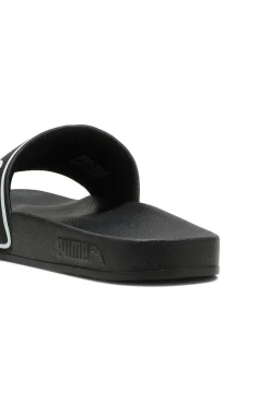 Ciabatte nere con logo bianco e fascia imbottita Puma Leadcat 2.0