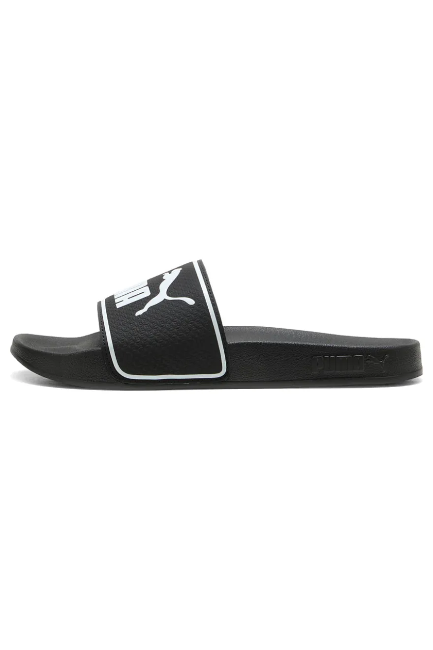 Ciabatte nere con logo bianco e fascia imbottita Puma Leadcat 2.0