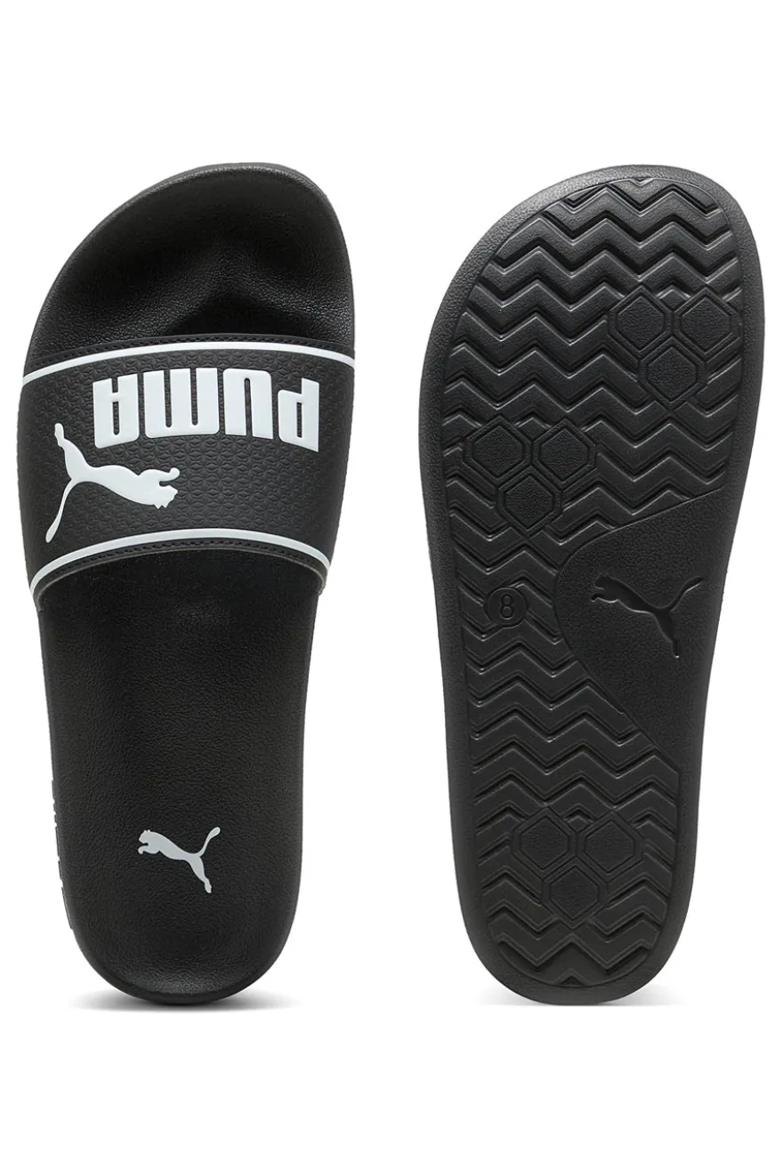 Ciabatte nere con logo bianco e fascia imbottita Puma Leadcat 2.0