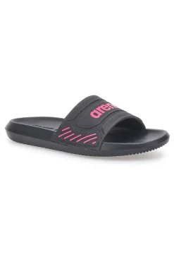 Ciabatte nere con logo fucsia e suola ergonomica ARENA URBAN EASY