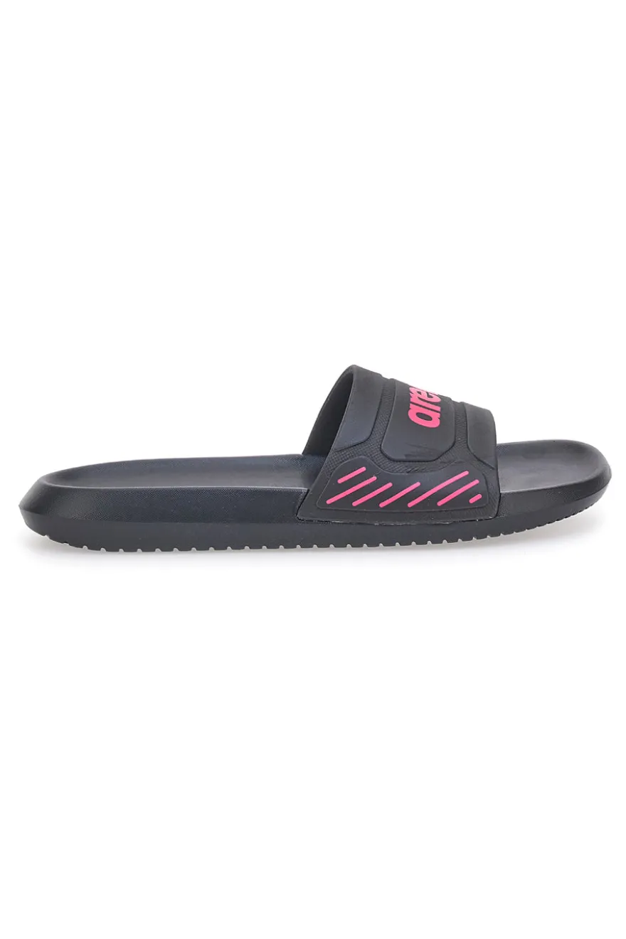 Ciabatte nere con logo fucsia e suola ergonomica ARENA URBAN EASY