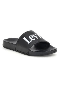Ciabatte nere con logo Levi's POOL S