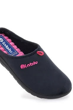 Ciabatte nere con logo rosa e sottopiede imbottito Inblu 37 ET
