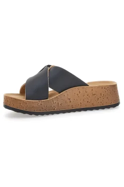 Ciabatte Nere con Platform e Fibbia Inblu 39 PK