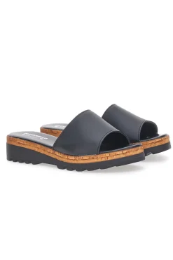 Ciabatte Nere con Platform Effetto Sughero Made in Italy PITTARELLO 244870811