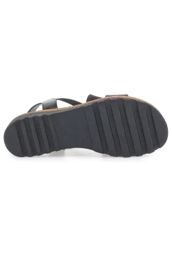 Ciabatte Nere con Tomaia in Pelle e Platform Made in Italy PITTARELLO 241070811