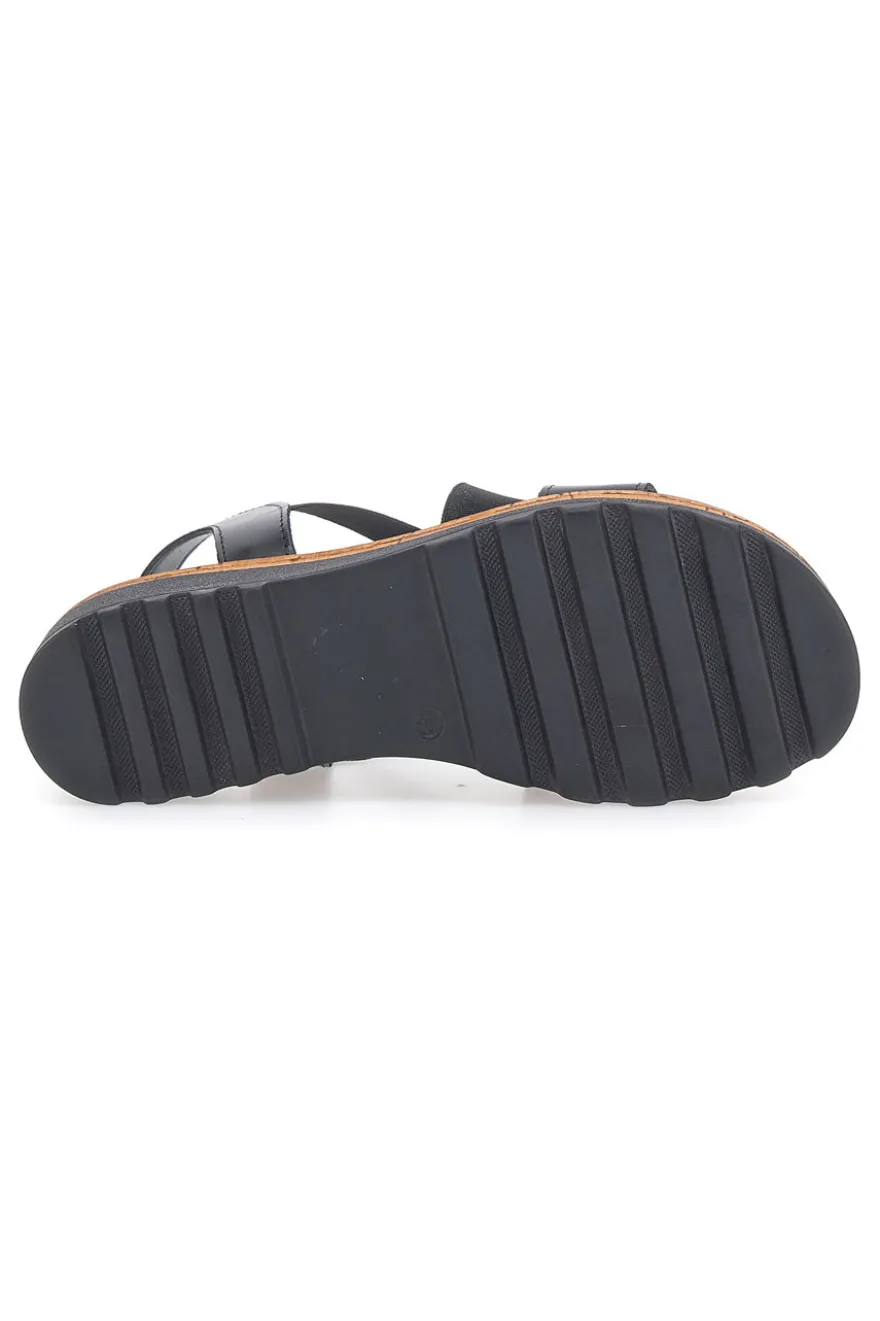 Ciabatte Nere con Tomaia in Pelle e Platform Made in Italy PITTARELLO 241070811