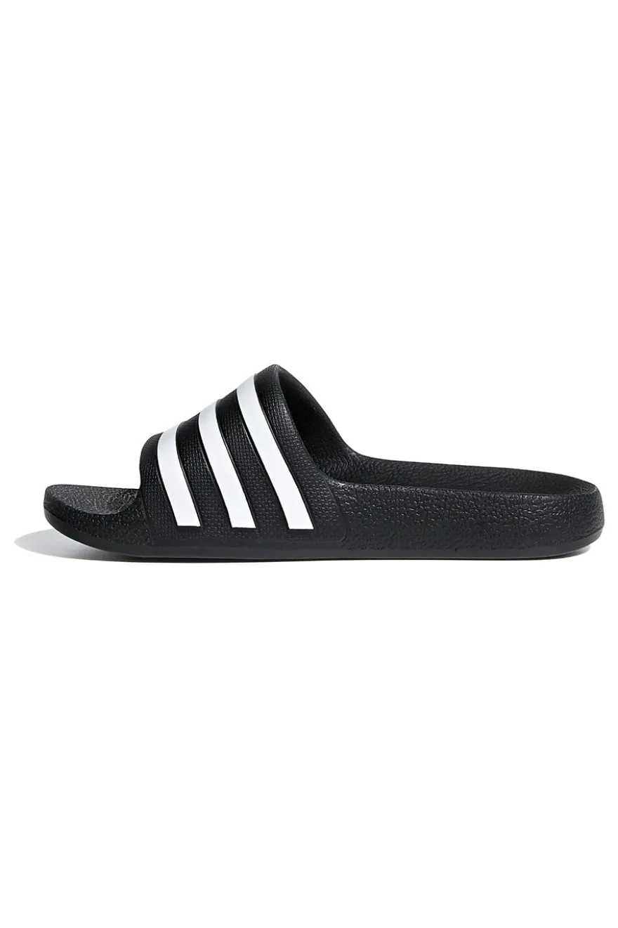 Ciabatte nere e bianche con strisce Adidas Adilette Aqua K
