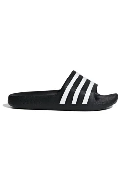 Ciabatte nere e bianche con strisce Adidas Adilette Aqua K