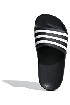 Ciabatte nere e bianche con strisce Adidas Adilette Aqua K