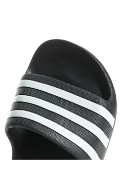 Ciabatte nere e bianche con strisce Adidas Adilette Aqua K