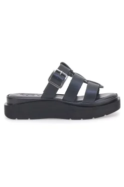 Ciabatte Nere In Pelle Made in Italy Pittarello Rock 5827