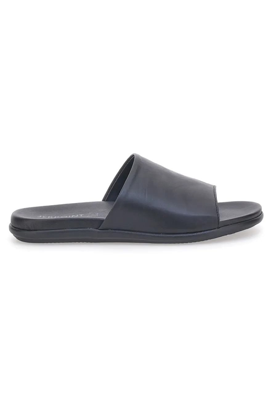 Ciabatte Nere in Pelle Made in Italy JERPOINT 8113