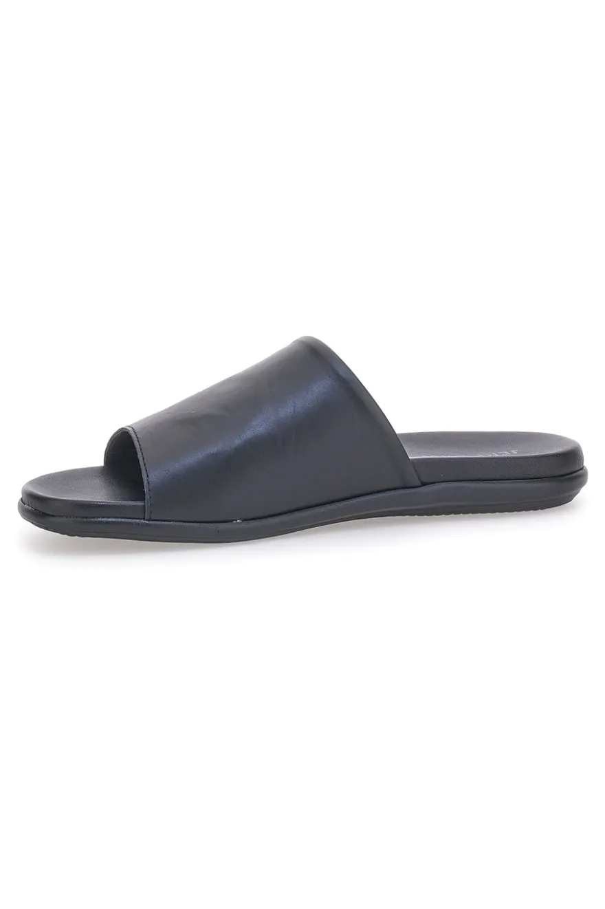 Ciabatte Nere in Pelle Made in Italy JERPOINT 8113