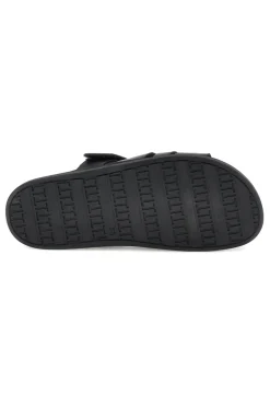 Ciabatte nere in vera pelle con strappo in velcro Pittarello focus 1456531